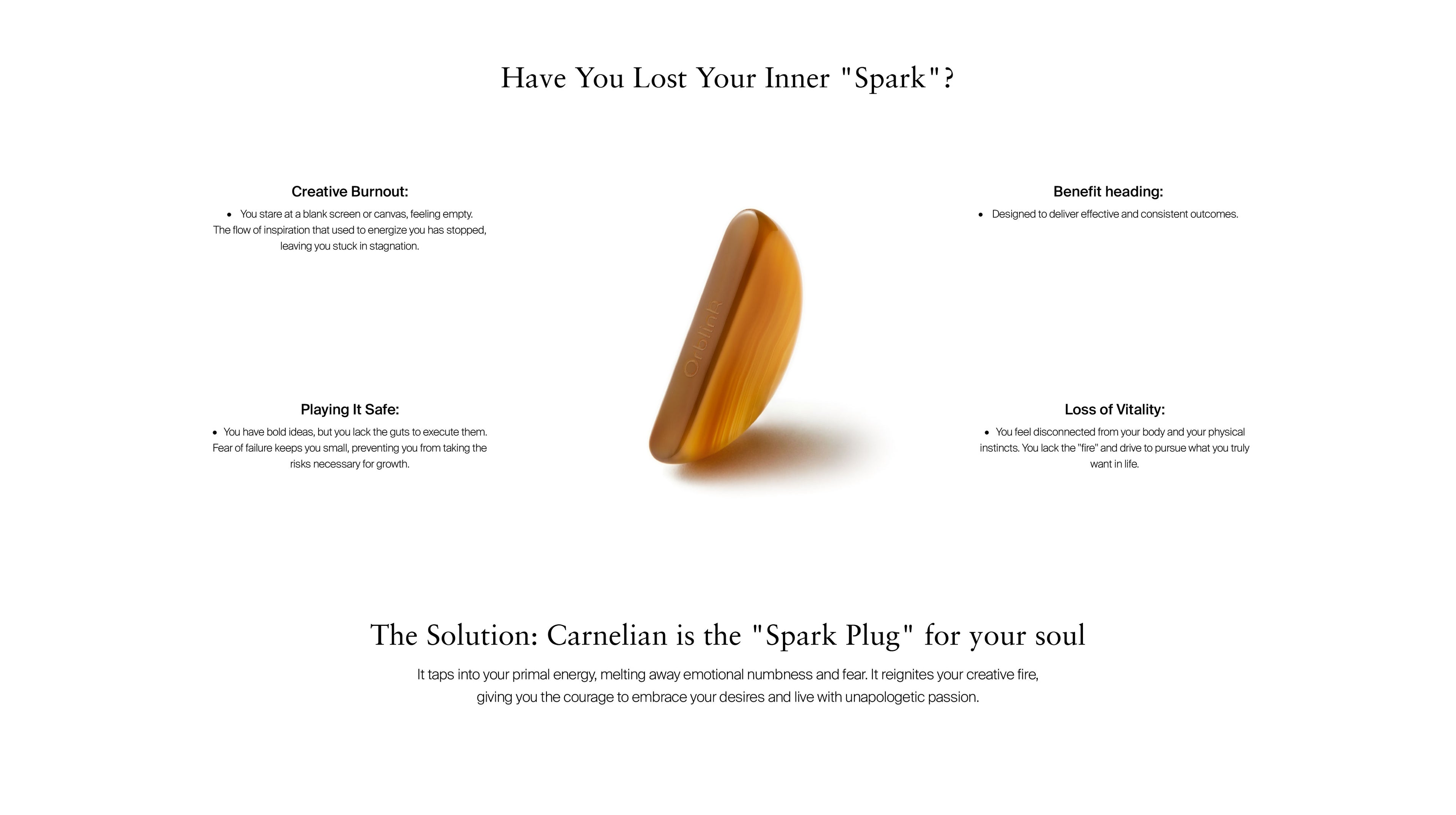 Carnelian stone infographic about restoring inner energy