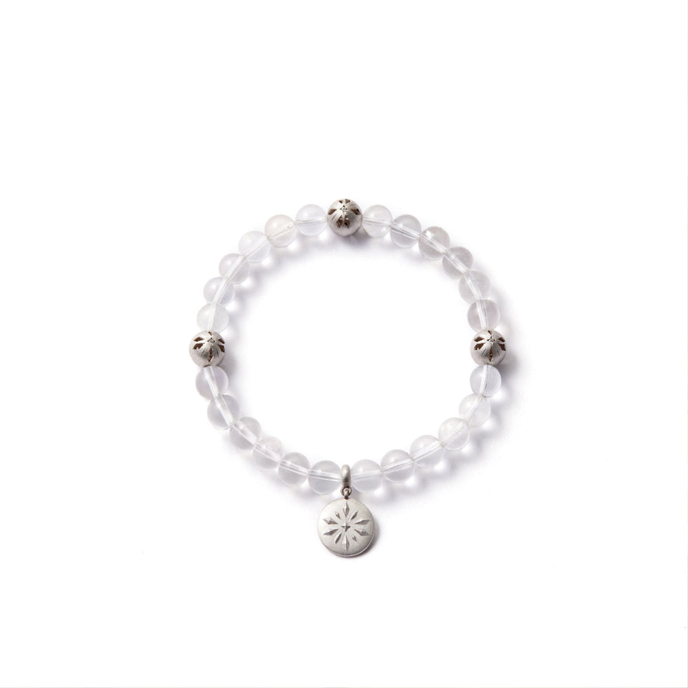 Orblink Himalayan Quartz Bracelet - High Altitude Natural Crystal Beads on Wrist for Clarity