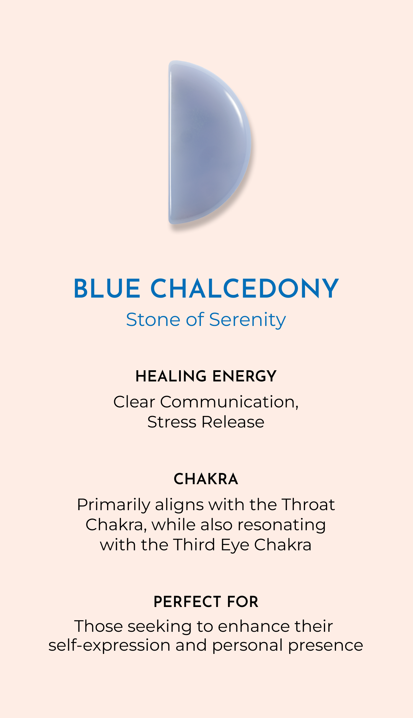 Orblink Blue Chalcedony Properties - Stone of Serenity Meaning for Clear Communication & Throat Chakra Alignment