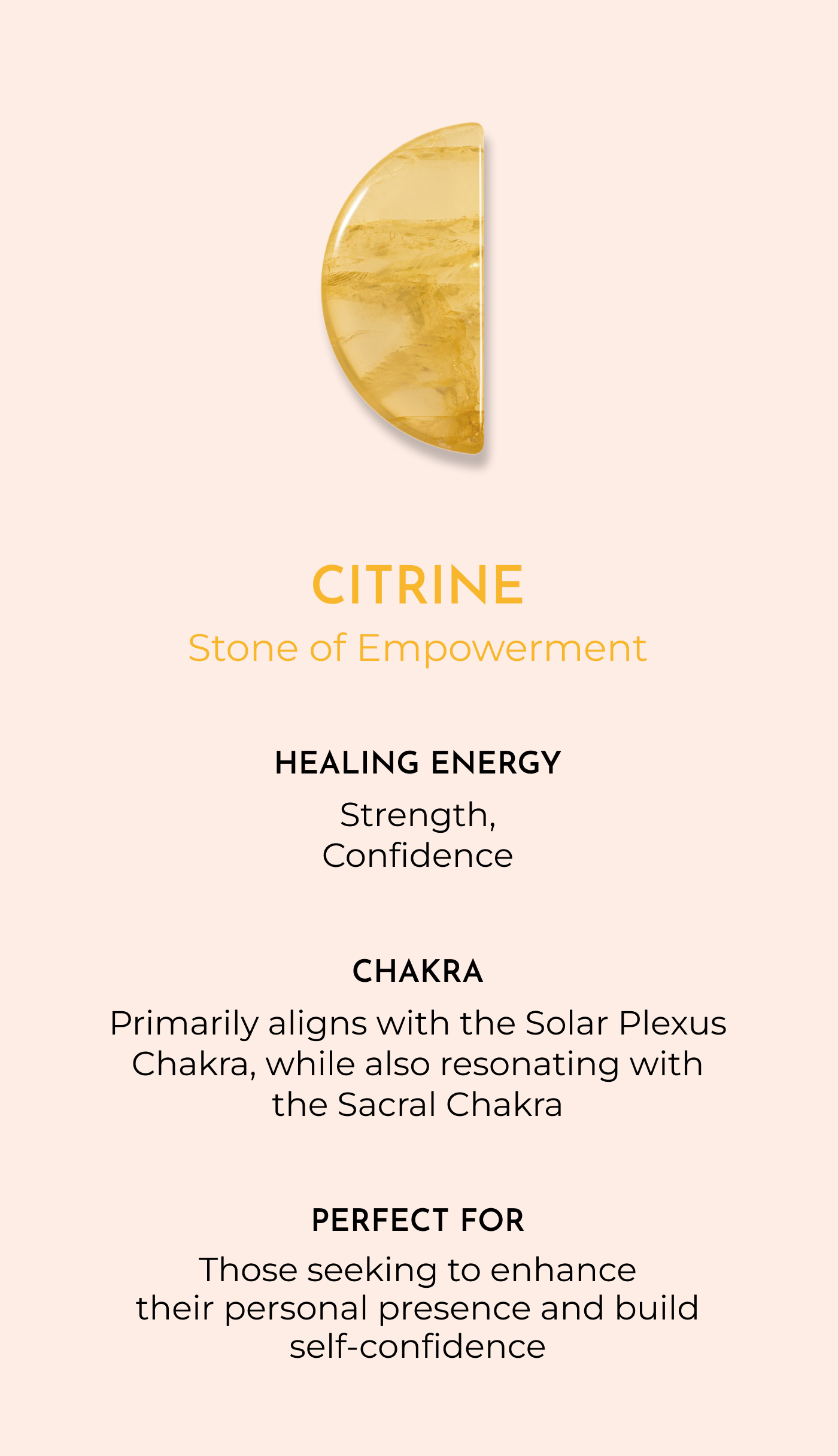 Orblink Citrine Properties - Stone of Empowerment Meaning for Strength, Confidence & Solar Plexus Chakra Alignment