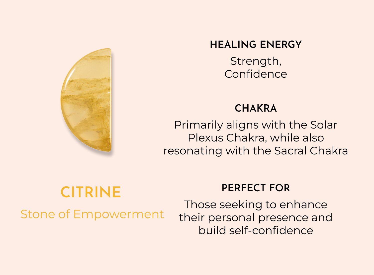Orblink Citrine Properties - Stone of Empowerment Meaning for Strength, Confidence & Solar Plexus Chakra Alignment