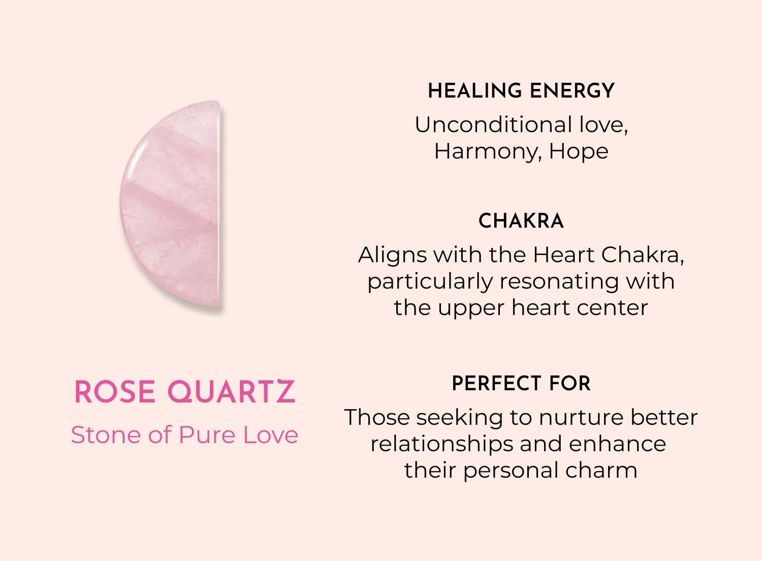Orblink Rose Quartz Properties - Stone of Pure Love Meaning for Unconditional Love & Heart Chakra Alignment