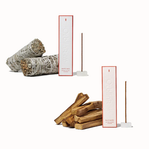 Orblink Energy Cleansing Set - White Sage Bundles, Palo Santo Wood & Natural Incense for Home Purification