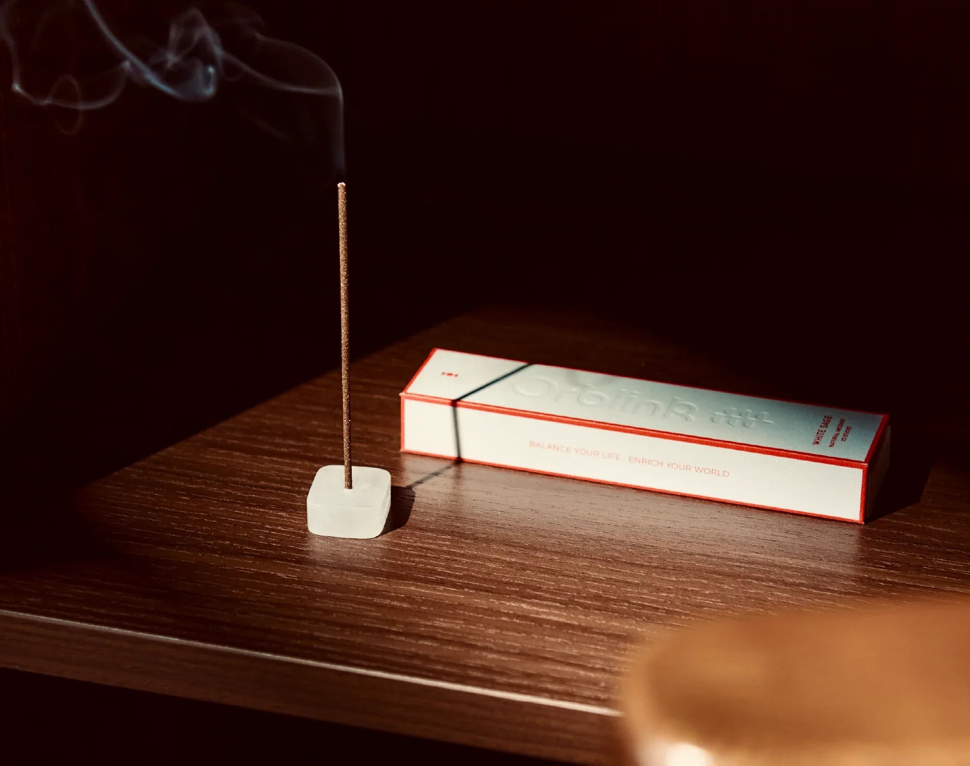 Orblink White Sage Incense - Burning Natural Stick with Smoke for Meditation, Cleansing & Relaxation