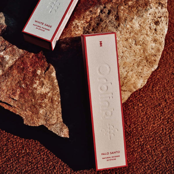 Orblink Natural Incense Sticks - Palo Santo & White Sage Box for Energy Cleansing & Meditation Ritual