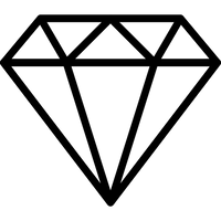 Orblink Premium Quality Icon - Diamond Symbol for Exceptional & Rare Natural Crystals